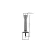 Hyper Tough New Screw-in Solid Doorstop, Oil Rubbed Bronze, 2 Pack, 0.984 X 0.984 X 3.63 inch
