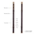 thumbnail image 2 of Amdohai Professional Black Bamboo Dizi Flute Traditional Handmade Chinese Musical, 2 of 6