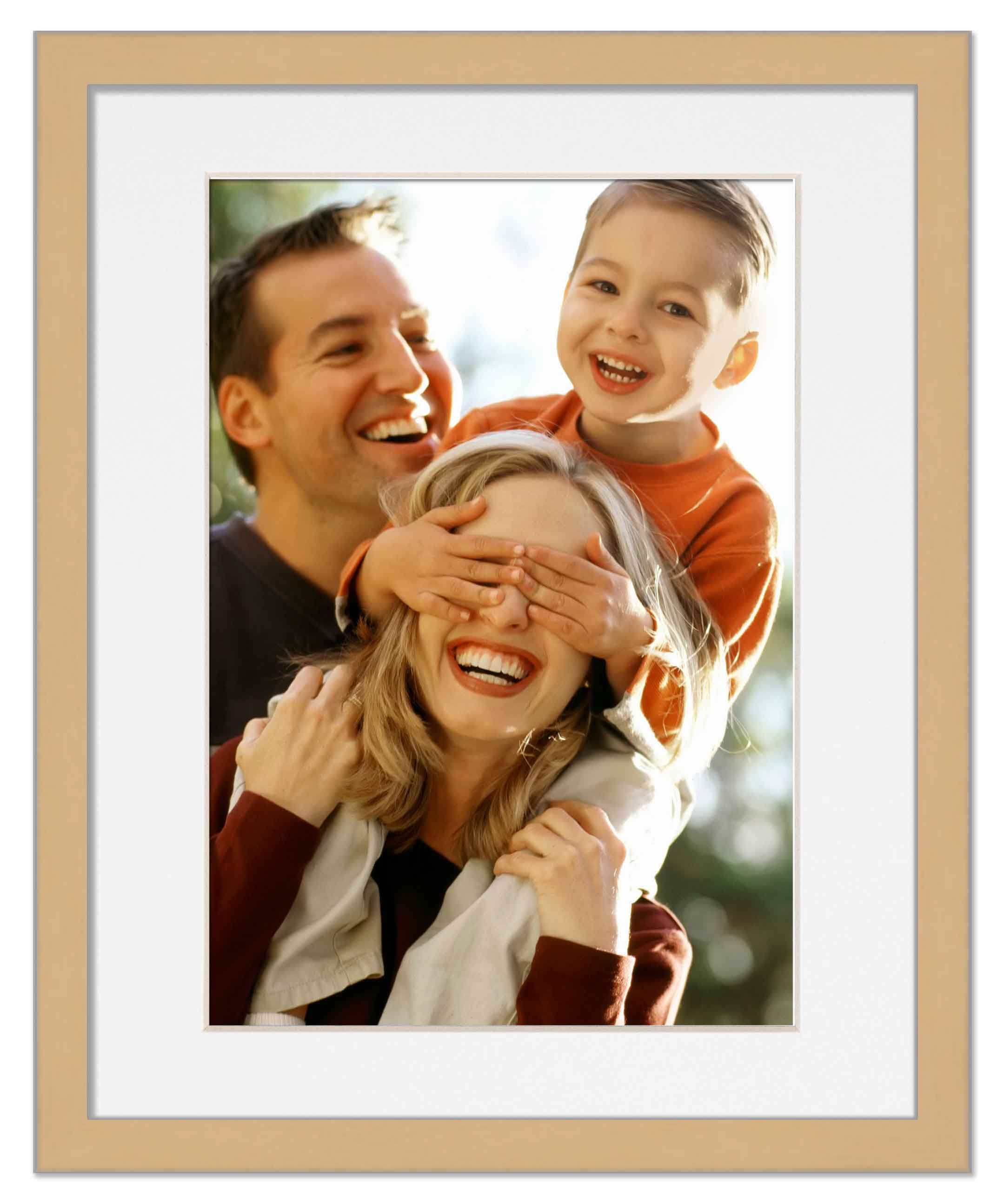 30x40 Frame Natural With White Picture Mat For 30x40 Photo