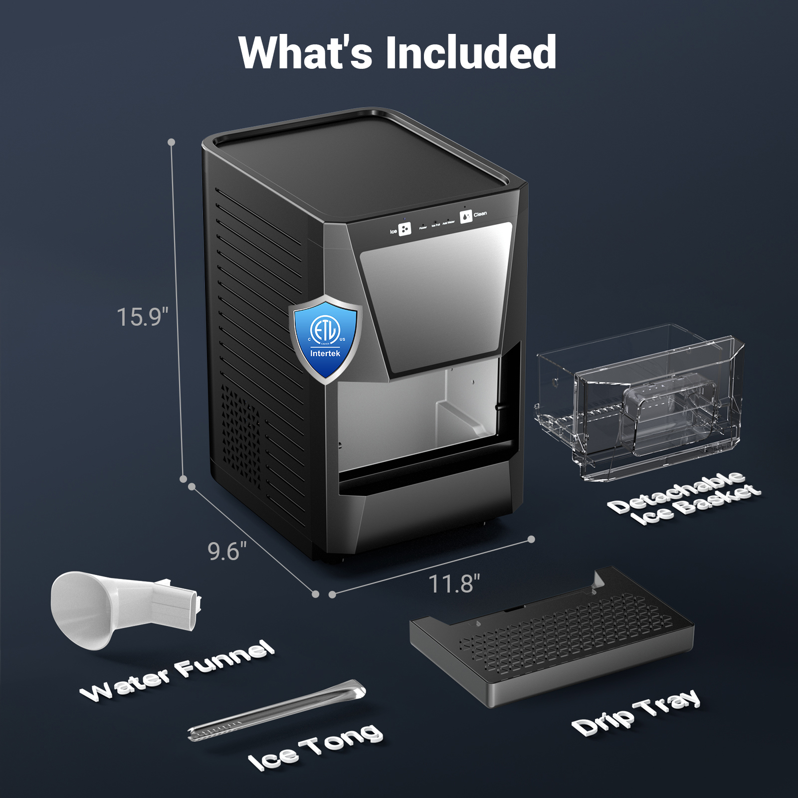 Sphere Ice Machine, 2 pcs/40mins, Clear Ice Ball Maker with Ice Tong & Self-Clean, 36 pcs/Day, Quiet Home/Bar/Party Ice for Whiskey Bourbon Parties