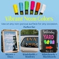thumbnail image 4 of MoodClue Liquid Chalk Markers, 6 Neon Colors, Reversible Tips, Easy-Clean Wet or Dry Erase, Non-Toxic, 4 of 9