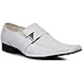 thumbnail image 3 of Enzo Romeo Stone Men's Dress Loafers Elastic Slip on with Buckle Fashion Shoes Runs Half Size Big (8.5 D(M) US, White), 3 of 4