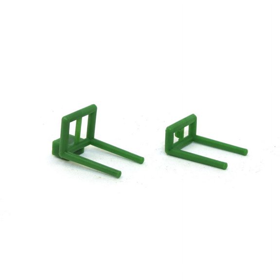 Standi Toys 1/64 Green Plastic Loader Forks with Rear Hitch Bale Mover ST347