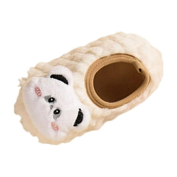 Owordtank Animal Slippers for Kids - Cute Sheep Cozy Winter Plush Soft Adult Home Cotton Slippers