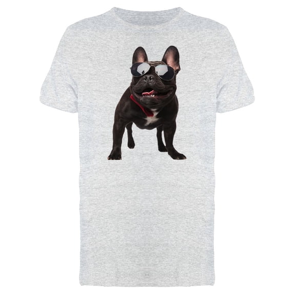 French Bulldog And Sunglasses T-Shirt Men -Image by Shutterstock, Male XX-Large