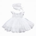 thumbnail image 1 of NIEWTR Robe de Décoration en Dentelle pour Bébé Fille, Robe de Réception Formelle pour Mariage (Blanc, 3-6 Mois), 1 of 9