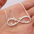 thumbnail image 1 of Collar personalizado de acero inoxidable con nombre infinito, joyería Bohemia, colgante con placa de identificación de corazón personalizado, collar cruzado, regalos para dama de honor Tan Jianjun unisex, 1 of 2
