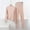 Beige, variant on Women's 2 Piece Outfit Modal Lounge Set Casual Mock Turtleneck Long Sleeve Tops and Wide Leg Pants Soft Comfy Pajamas Pink M
