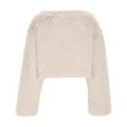 thumbnail image 4 of YueHuiYing Women Fashionable Crew Neck Cropped Sweater Casual Long Sleeve Knit Tops Pullover Sweater, 4 of 6