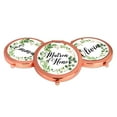 thumbnail image 4 of Koyal Wholesale Compact Mirror Matron of Honor Wedding Gift, Rose Gold, Greenery Green Leaves, 1-Pack, 4 of 5