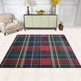 thumbnail image 2 of Yayeee Area Rugs for Living Room 5.2'x4' Non Slip Washable Bedroom Floor Carpet, Warm Tartan Mosaic, 2 of 5