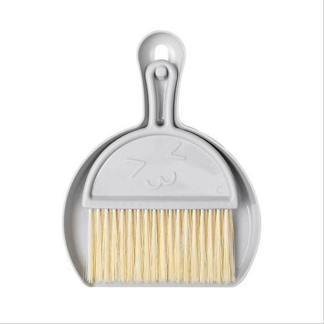 Dust Pan Small Broom And Dustpan Set Mini Hanging Keyboard Laptop Broom Dustpan For Office Table Desk CleaningGray