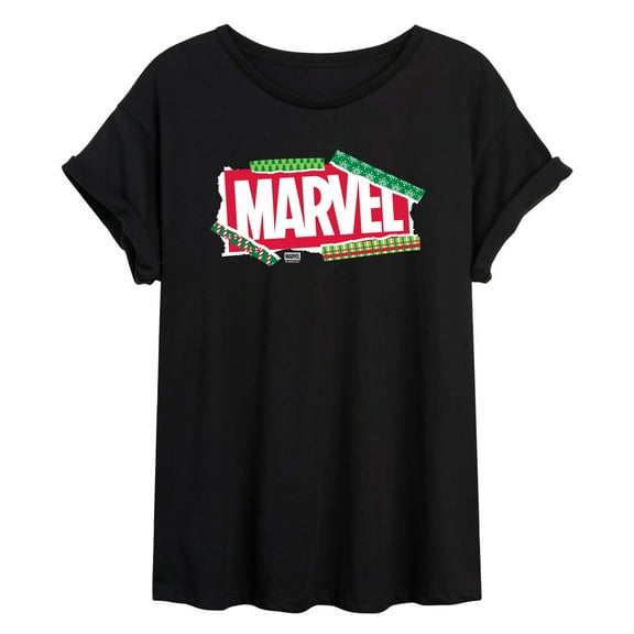 Marvel - Logo Wrapping Paper - Women's Oversized Graphic T-Shirt