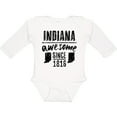 thumbnail image 3 of Inktastic Indiana Awesome Since 1816 Boys or Girls Long Sleeve Baby Bodysuit, 3 of 5