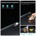 thumbnail image 4 of SUNRINX 15" Drop-in Workstation Bar Sink Black Quartz Granite Composite Single Bowl RV Kitchen Sink, 4 of 10