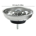 thumbnail image 2 of HIBIBUD 3 in 1 Kitchen Sink Drain Strainer Stopper with Basket,Plug Pop Up 304 Stainless Steel Anti-Clogging Stoppers Combo for Us Standard 3-1/2 inch Drain,Silver, 2 of 7