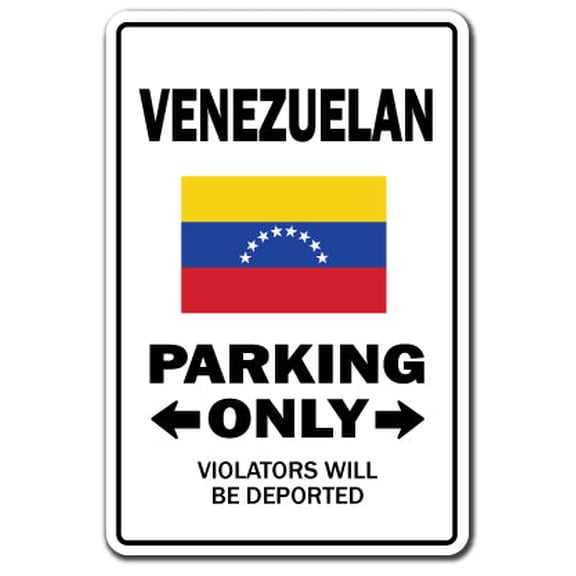 SignMission D-8-Z-Venezuelan 8 x 12 in. Parking Decal - Venezuelan