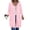 Pink women plus size shacket a1, variant on Aaihamo Women's Plus Size Fall Winter Hooded Zip Up Shacket Casual Loose Outwear Solid Basic Coat, Red 5XL