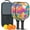 Black-3, variant on Pickleball Paddles Set Of 2, Fiberglass Surface, Tropical Jungle Print, 4 Balls & Bag