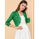 thumbnail image 2 of Dde San Patricio Cárdigan Toreras Top De Encaje Floral Transparente Man3/4 Elegante PaMujer Verde M, 2 of 6