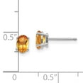 thumbnail image 2 of 14K White Gold 6x4mm Citrine Earrings, 2 of 2