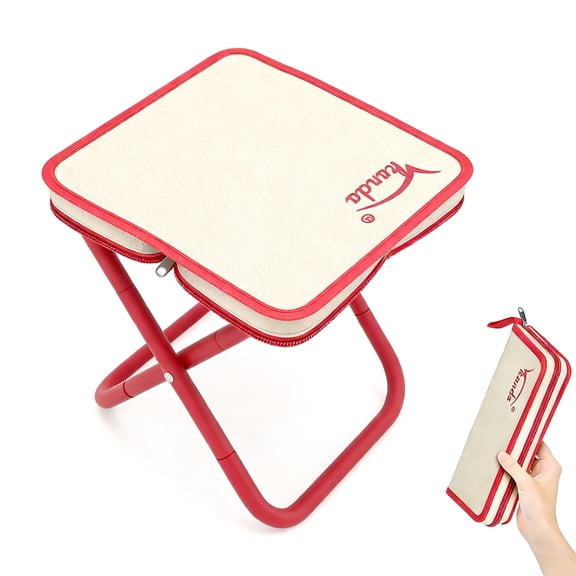 Folding Camping Stool, Portable Folding Small Chair for Camping, 350LB Capacity Camping Chair for Adults, Fishing Hiking Gardening and Beach, Camping Seat with Carry Bag