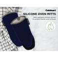 thumbnail image 2 of Cuisinart Silicone Oven Mitts / Gloves - Heat Resistant up to 500 F, Handle Hot Oven / Cooking Items Safely - Soft Insulated Deep Pockets, Non-Slip Grip and Convenient Hanging Loop - Navy Aura, 2pk, 2 of 8