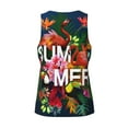 thumbnail image 5 of Easygdp Summer Birds and Flowers Men's Tank Top, Sleeveless Muscle T Shirts, Breathable, Quick-Dry, Loose for Gym, Running, Fitness - Small, 5 of 9