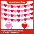 thumbnail image 2 of NOGIS Valentines Day Decorations, 6 Strips Valentines Day Garland, Felt Heart Garland Banner, Party Valentine Decorations - Hanging Hearts Decorations for Valentine Decor (Two Color), 2 of 7