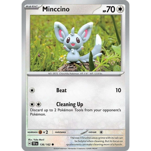 Pokemon Scarlet & Violet Temporal Forces Common Minccino #136