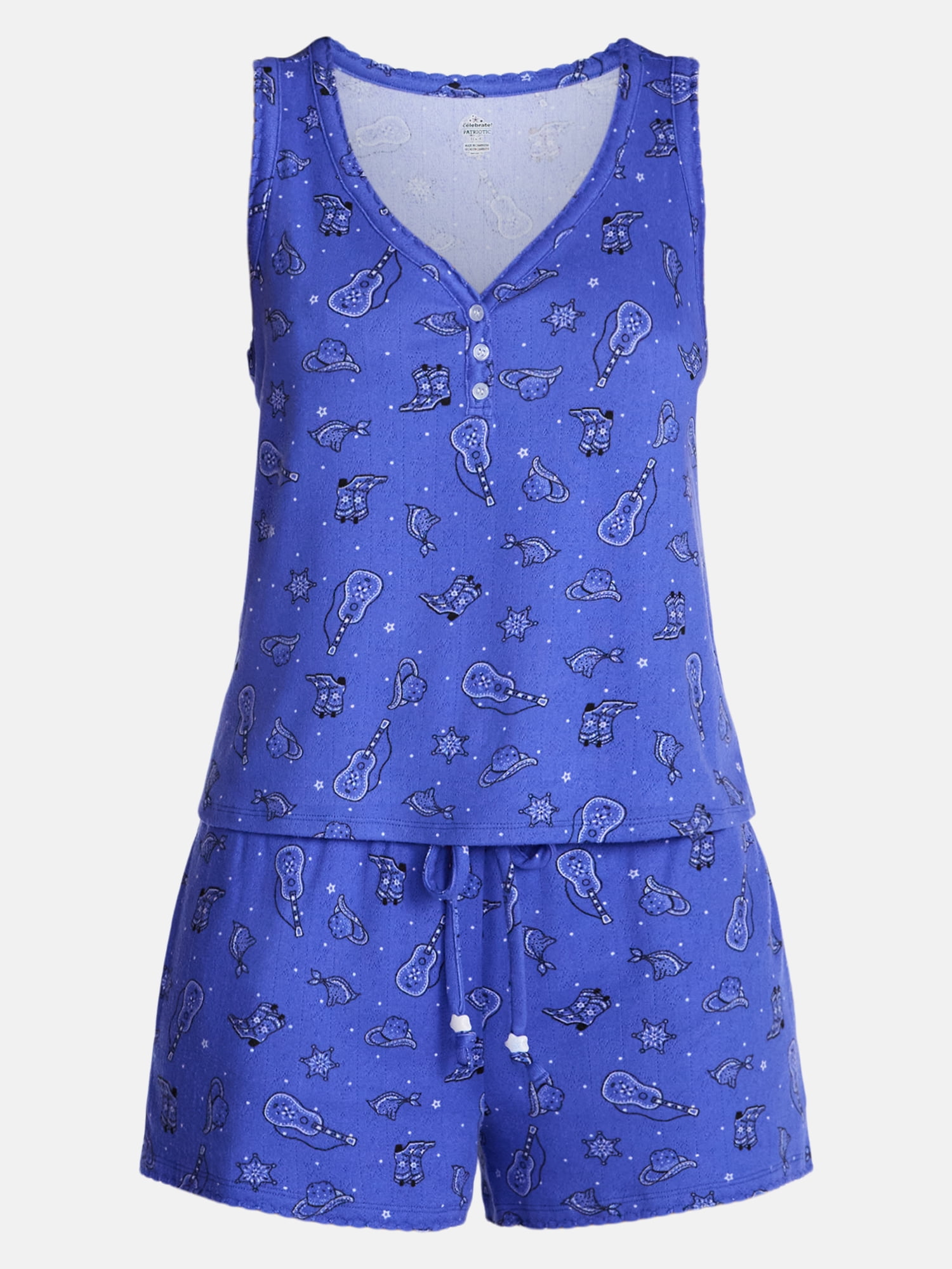 Way to Celebrate Women's Pointelle Pajama Set, 2-Piece, Sizes XS-3X