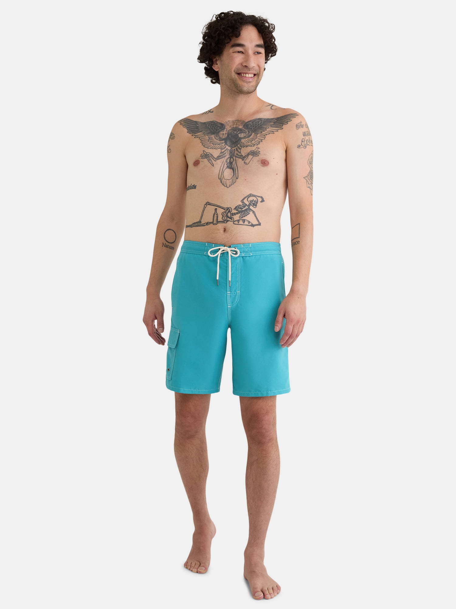 George Men's & Big Men's Cargo E-Board Shorts, 9" Inseam, Size S-3XL
