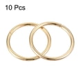 thumbnail image 3 of Unique Bargains 20mm Metal O Rings Non-Welded for Straps Bags Belts DIY Gold Tone 10pcs, 3 of 5