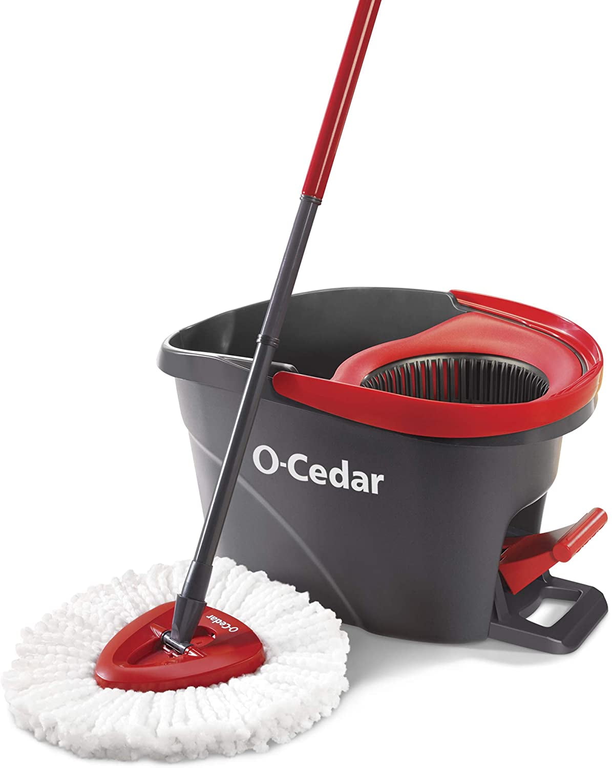 O-Cedar Easywring Microfiber Spin Mop And Bucket Floor Cleaning System 