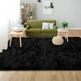 thumbnail image 4 of Debonair Super Soft Shaggy Rugs Fluffy Carpets 2x3 Feet Indoor Modern Plush Area Rugs for Living Room Bedroom Home Decor Upgrade Anti-Skid Rectangular Fuzzy Rug, Black, 4 of 9