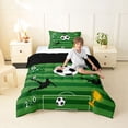 thumbnail image 4 of Erosebridal Football Sport Gamer Twin Comforter Sets,Soccer Ball Games Kids Bedding Set,Reversible Black 2 Pieces, 4 of 7