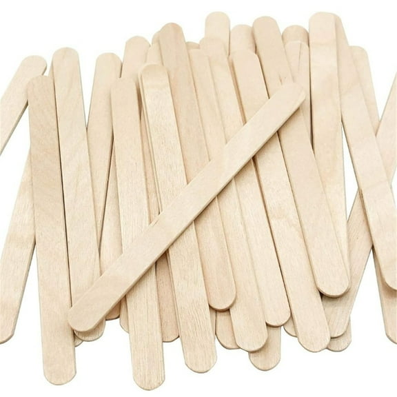 200 Pcs Craft Sticks Ice Cream Sticks Natural Wood Popsicle Craft Sticks 4.5 inch Length Treat Sticks Ice Pop Sticks for DIY Crafts