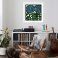 thumbnail image 4 of Art.com Teal Batik Botanical V Art Print by Andrea Davis, White Frame Wall Art, 38" x 38", 4 of 5