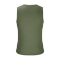 thumbnail image 4 of Chiccall Mens Quick Dry Athletic Tank Tops Summer Crew Neck Sleeveless Gym Workout Lightweight Muscle Tops Army Green XXL, 4 of 5