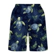 thumbnail image 5 of ZCFZJW Men's Swim Trunks Quick Dry 3D Ocean Marine Printed Beach Board Shorts with Pockets Casual Big and Tall Lightweight Drawstring Elastic Waist Cool Bathing Suits Dark Blue XL, 5 of 5