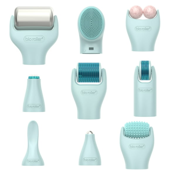 10-in-1 Derma Roller Kit with reduces puffiness, clears skin, aids lymphatic drainage. Includes Ice Roller Microneedling Roller, Microneedle pen, with Facial Beauty Roller Skin Care Tools and Storage
