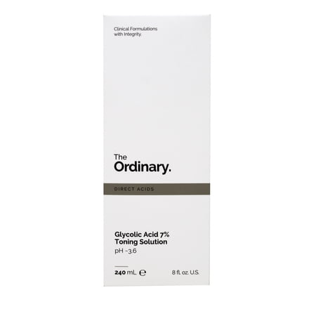 The Ordinary Glycolic Acid 7% Exfoliating Toner, Brightening and Smoothing Daily Toner for More Even-Looking Skin Tone, 8.1 Fl Oz