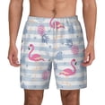 thumbnail image 3 of Uemuo Flamingo and Pineapple Pattern Mens Swim Trunks Quick Dry Board Shorts with Mesh Lining, Stretch Beach Shorts Quick Dry No-Chafing Board Shorts-Medium, 3 of 9