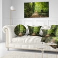 thumbnail image 3 of Designart Forest Way to Emerald Pool - Landscape Photo Throw Pillow - 12x20, 3 of 5