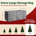 thumbnail image 3 of Elf Stor Canvas Rolling Christmas Tree Storage Bag for 12-ft Artificial Tree for Adult, Gray, 3 of 6