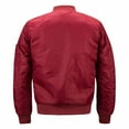 thumbnail image 3 of IYTR Men's Jacket Military Flight Blouson Coat Rib Knit Collar Long Sleeve Zipper Pockets Winter Warm Outwear Red L, 3 of 3