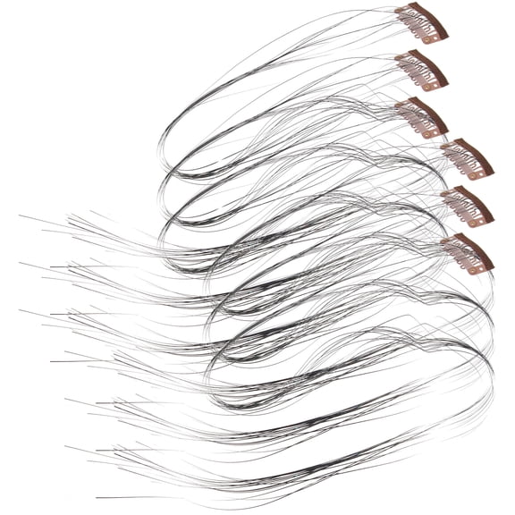 HEATSHAKING Iridescent Hair Tinsel Sparkle Hair Extensions Pet 6Pcs