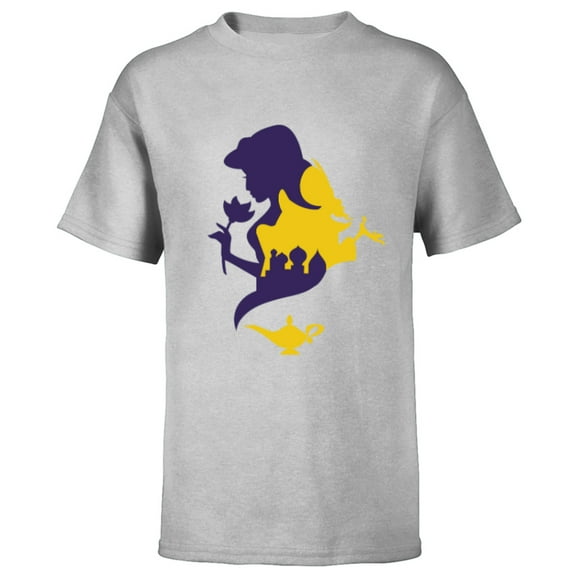Disney Aladdin Jasmine and Jafar - Short Sleeve T-Shirt for Kids - Customized-Athletic Heather