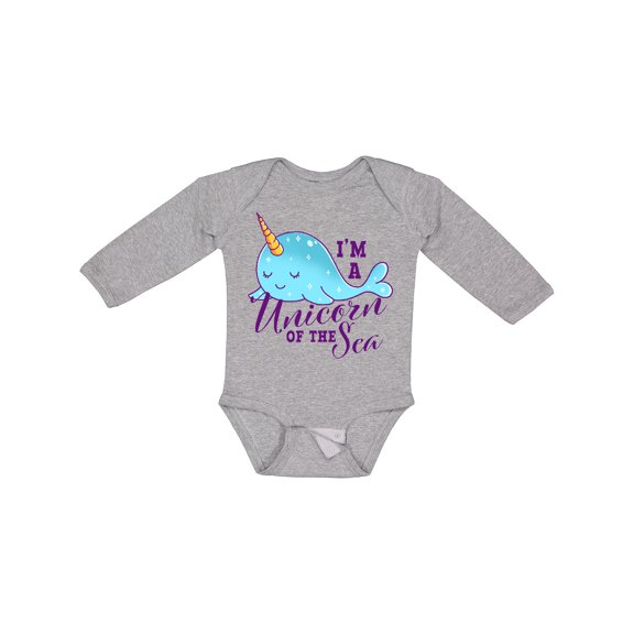 Inktastic Cute Narwhal I'm a Unicorn of The Sea Girls Long Sleeve Baby Bodysuit