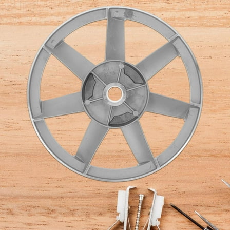 ibasenice Air Compressor Pump Wheel Pulley Belt Pulley Silver Aluminum 1Set for Power Transfer and Corrosion Resistance